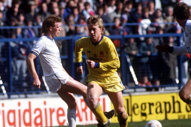 Brendan Ormsby in action against Blackburn Rovers at Elland Road.