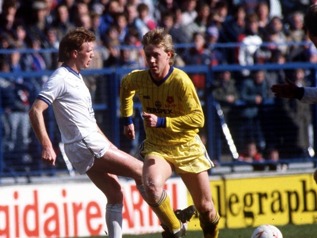 Brendan Ormsby in action against Blackburn Rovers at Elland Road.