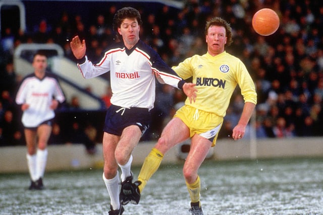 Brendan Ormsby in action against Oldham Athletic at Boundary Park.