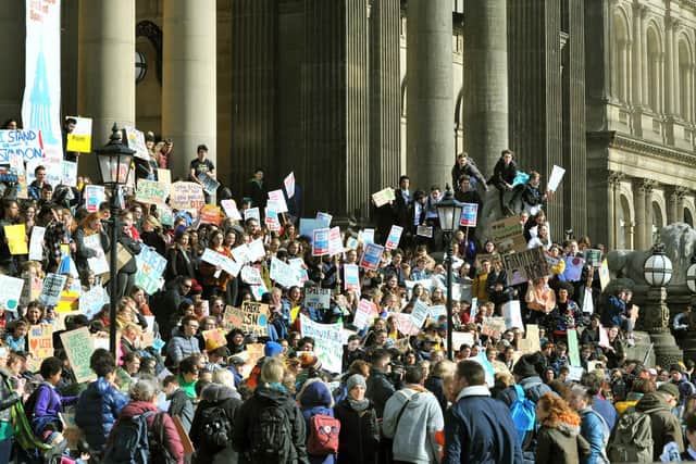 The Leeds Youth Climate Strike back in 2019.
