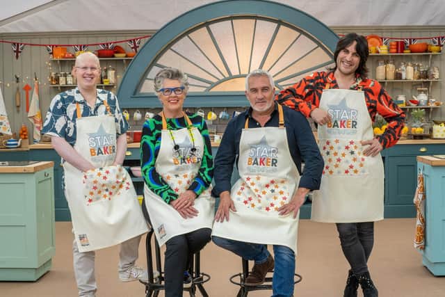 Pictured: (L-R) Matt Lucas, Prue Leith, Paul Hollywood and Noel Fielding. Photo: Channel 4/Love Productions/©Mark Bourdillon