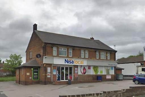 The attack took place at the Nisa shop in Windhill Road, Wakefield. Picture: Google