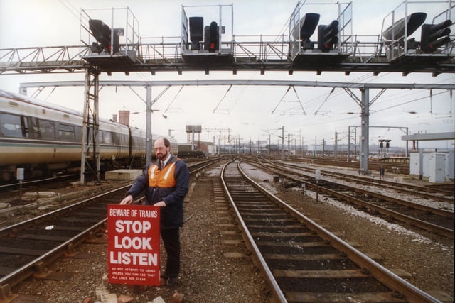 Track Troubles.  Geoff Bounds was  in charge of the project to end the problems at the west end of Leeds City Station in January 1994.