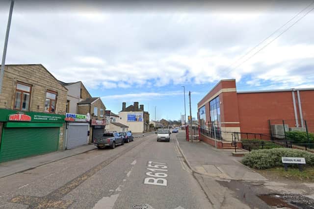 Firefighters from Leeds and Bradford Fire stations were called to the scene at 2.43pm this afternoon. Picture: Google.