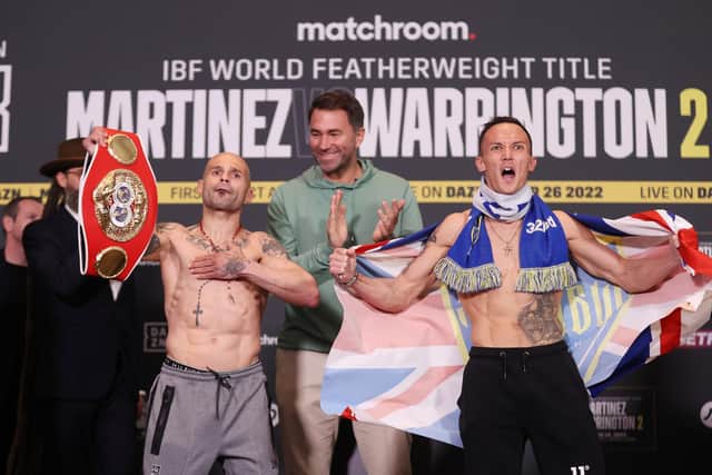 CHAMPION AND CHALLENGER: Kiko Martinez, left, and Josh Warrington, right. Picture: Mark Robinson/Matchroom Boxing.