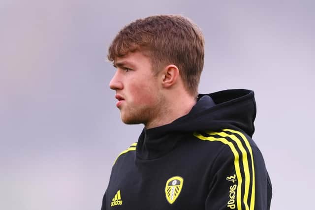 Nineteen-year-old Joe Gelhardt has made five goal contributions for Leeds United this season. Pic: Stu Forster.