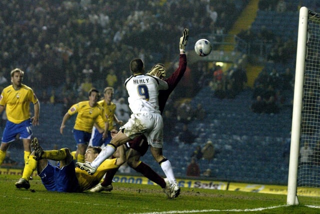 David Healy scores to win the game for the Whites.