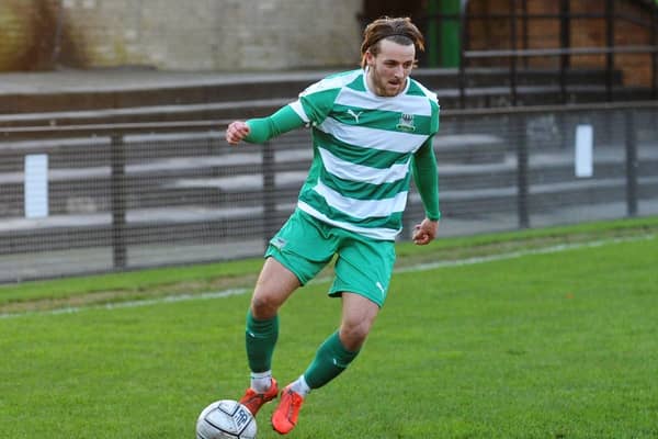 Farsley Celtic Juniors goalscorer Luke Parkin. Picture: Steve Riding.