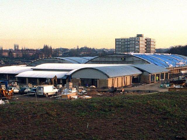 The David Lloyd Centre at Moortown under construction in March 1997.