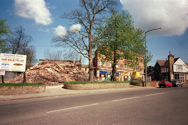 The old Kingsway Synagogue in Moortown was demolished in May 1996 after having been destroyed by fire.
