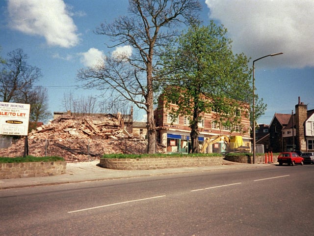 The old Kingsway Synagogue in Moortown was demolished in May 1996 after having been destroyed by fire.