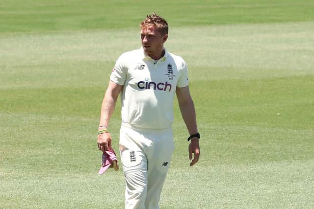 England and Yorkshire's Dom Bess Picture: Jason O'Brien/PA