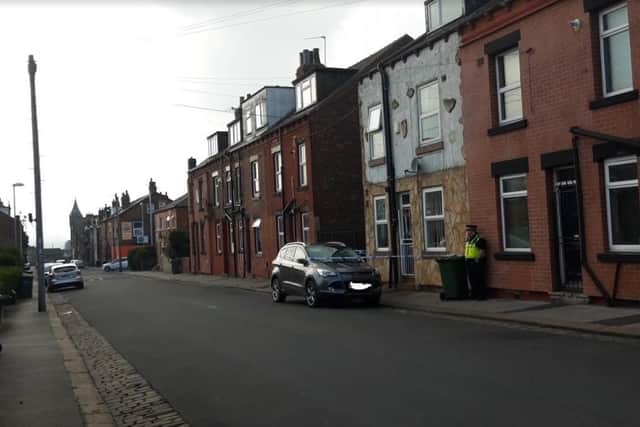 The scene on Temple View Terrace this afternoon.
