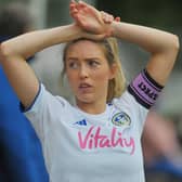 EXCITEMENT: For Leeds United Women and captain Cath Hamill, above, who will step out at Elland Road in two weeks' time. Picture by Steve Riding.