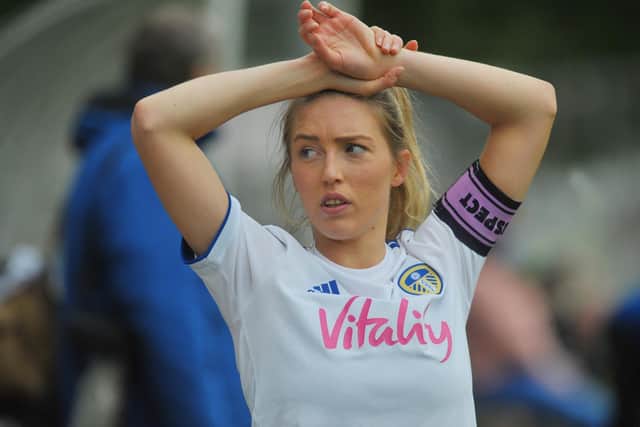 EXCITEMENT: For Leeds United Women and captain Cath Hamill, above, who will step out at Elland Road in two weeks' time. Picture by Steve Riding.