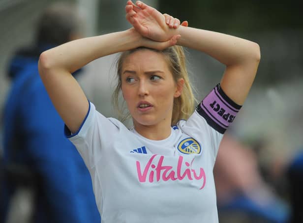 EXCITEMENT: For Leeds United Women and captain Cath Hamill, above, who will step out at Elland Road in two weeks' time. Picture by Steve Riding.