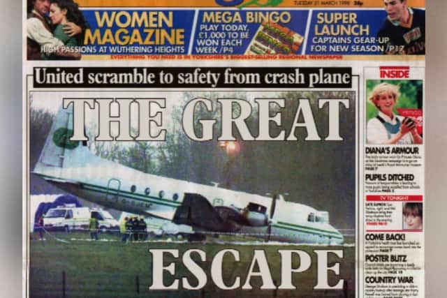 The front page of the Yorkshire Evening Post on March 30 in 1998