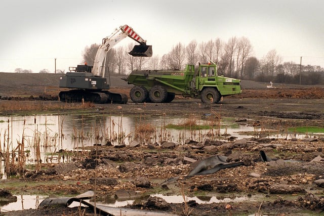 A former coal storage site at Allerton Bywater is being transformed into a conservation area with ponds, trees, wildflowers and even the re-housing of frogs, toads and newts