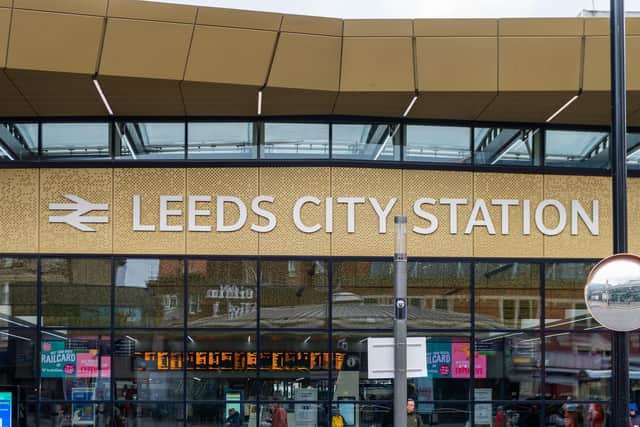 There are delays to train services after a vehicle crashed into a bridge in Leeds.