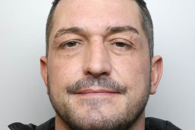 Lee Brimble was jailed for 32 months at Leeds Crown Court for assaulting a couple in a street in Halton Moor.