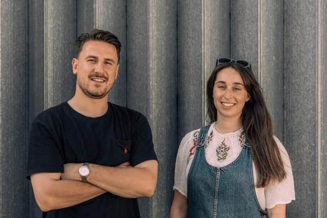 Jonny Sheilds and Jessica Morgan, the co-owners of Canvas, a new business in Sunny Bank Mills.