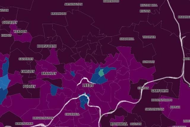 The fastest-rising Covid rates in Leeds (Photo: Gov.UK)