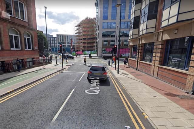 Wayne Wardell was jailed for assaulting a cyclist on Queen Street in Leeds city centre.