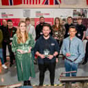 The Leeds Manufacturing Festival Next Gen Awards 2022 held at Sound Leisure in Leeds. The award winners, front row from the left, Eleanor McGuire, Adam Benn and Louis Audain, with the other nominees.