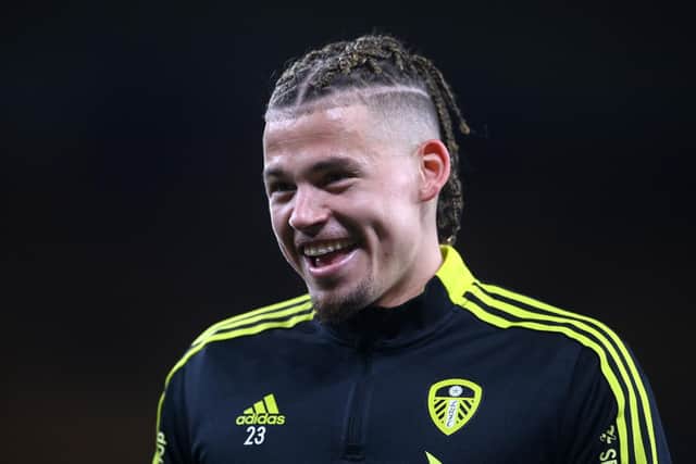 Leeds United midfielder Kalvin Phillips is ready to play after recovering from a hamstring injury. Pic: Laurence Griffiths.