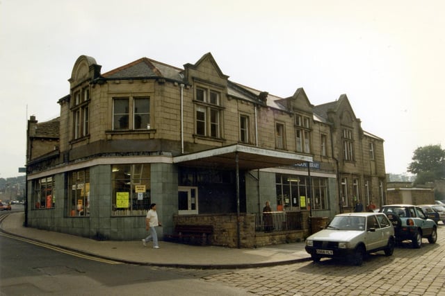 Yeadon Branch Library on Town Hall Square. The building had previously been a grocery branch of the Leeds Industrial Co-operative Society.
