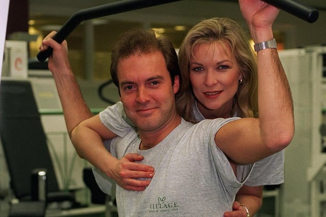 Emmerdale stars Clare King and Peter Amory enjoy a work out at the new Village Hotel and Leisure Club at Headingley.