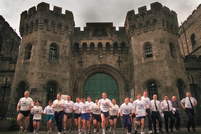 Armley Prison staff in training for the Leeds Half Marathon, to raise money for cerebral palsy children's charity.