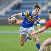 Full-back Riley Lumb in action for Rhinos under-18s against Hull KR. Picture by Bruce Rollinson.