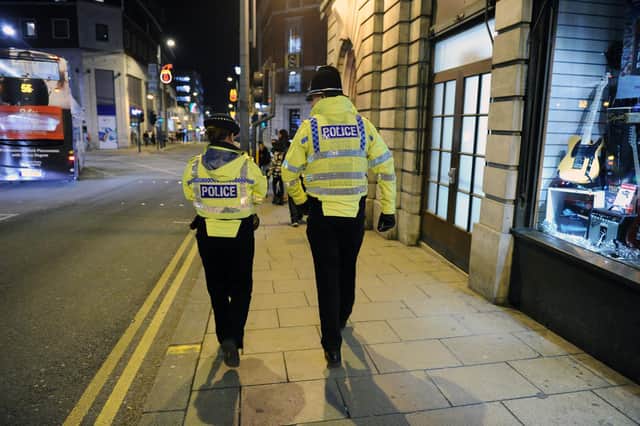 Police officers in Leeds city centre