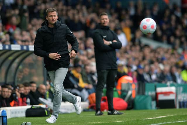 Leeds United's head coach Jesse Marsch on the sidelines.
Picture: Jonathan Gawthorpe.