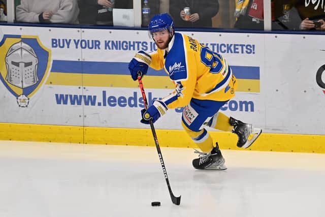 Adam Barnes scored twice in Leeds Knights's 3-2 overtime win at Basingstoke Bison on Saturday night.  Picture: Bruce Rollinson