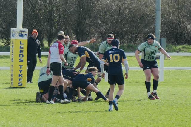 Match action from Leeds Tykes' clash with Cambridge on Saturday. Picture: Alfie Yates.
