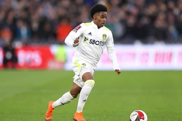 Leeds United winger Crysencio Summerville. Pic: Alex Pantling.
