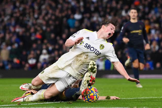 Leeds United striker Joe Gelhardt. Pic: Stu Forster.