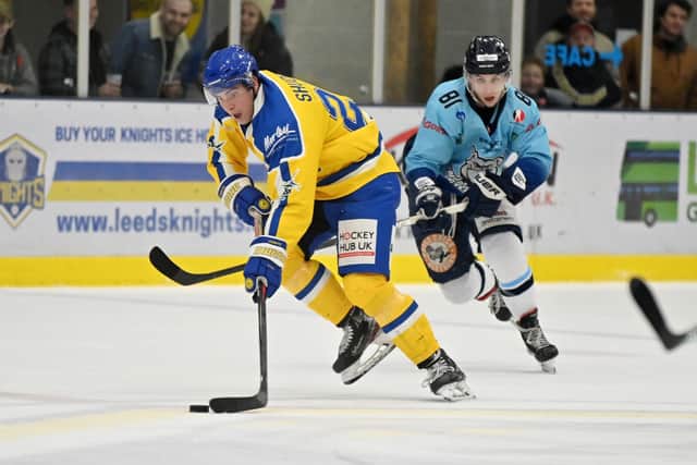 Cole Shudra whose goals coud be crucial for Leeds Knights in the upcoming playoffs. Picture: Bruce Rollinson.