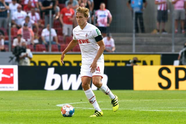 BARGAIN? Leeds United are reportedly one of a host of sides eyeing FC Koln centre-back Timo Hubers, above, who could be available for just £6 million. Photo by UWE KRAFT/AFP via Getty Images.