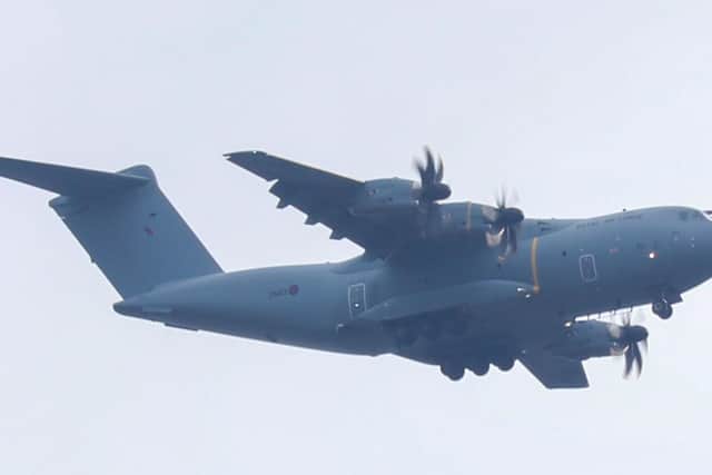 The plane is an RAF Airbus A400M Atlas military transport aircraft.
Previous flight
cc Brad Caslin
