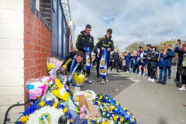 Wreaths were laid by club captain Liam Cooper and a number of his teammates in front of the memorial plaque outside the East Stand