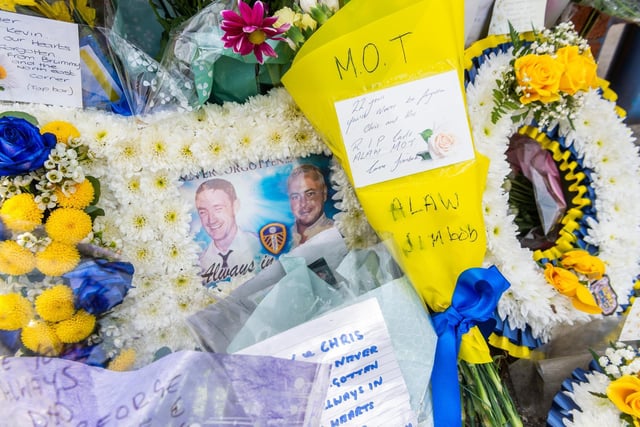 Elland Road was adorned with floral tributes