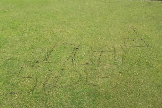 Harehills Park Bowling Club
 shared the shocking act in a Facebook post on Tuesday (April 5)