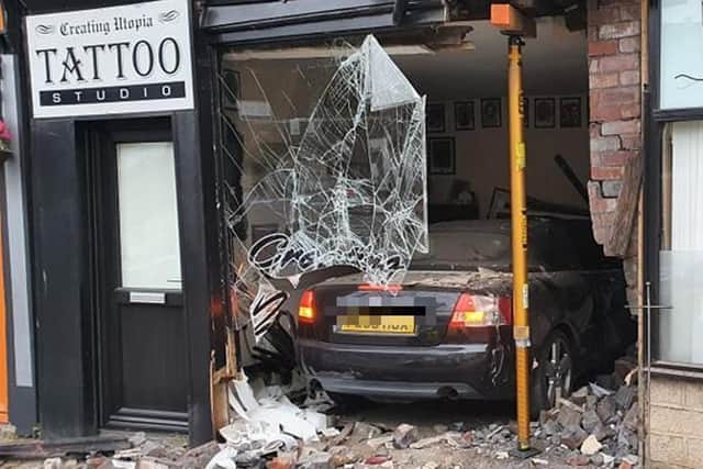 A Pudsey barbers is set to reopen nine months after a devastating crash left a parade of shops destroyed.