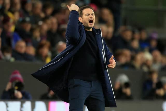 FIGHTING TALK: From Everton boss Frank Lampard, above, pictured during Wednesday night's 3-2 defeat against Burnley at Turf Moor. Photo by LINDSEY PARNABY/AFP via Getty Images.