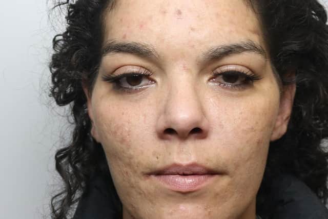 Natasha Lewis was jailed for 19 months at Leeds Crown Court for drug dealing offences and theft.