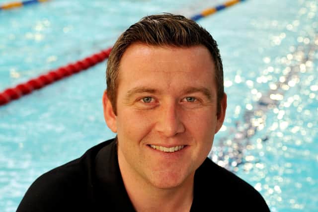 AT POOLSIDE: City Of Leeds Swimming club coach Richard Denigan. Picture: Tony Johnson