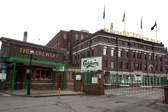 Pictured is the iconic Tetley's Brewery in March 2004.